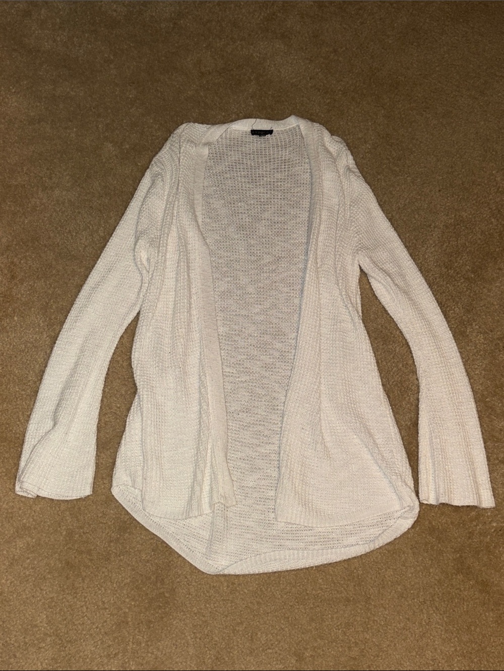 Express Open-Front Cream Knit Women's Cardigan Sweater